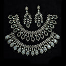 JCM Silver Plated American Diamonds Necklace Set