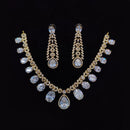 JCM Silver Plated American Diamonds Necklace Set