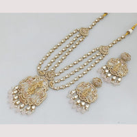 JCM Cultural Elegance Gold Plated Multi-Layer Kundan & Beads Long Necklace Set