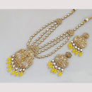 JCM Cultural Elegance Gold Plated Multi-Layer Kundan & Beads Long Necklace Set