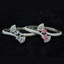 JCM Silver Plated Radiant American Diamond Perfect for Weddings & Parties Bracelets