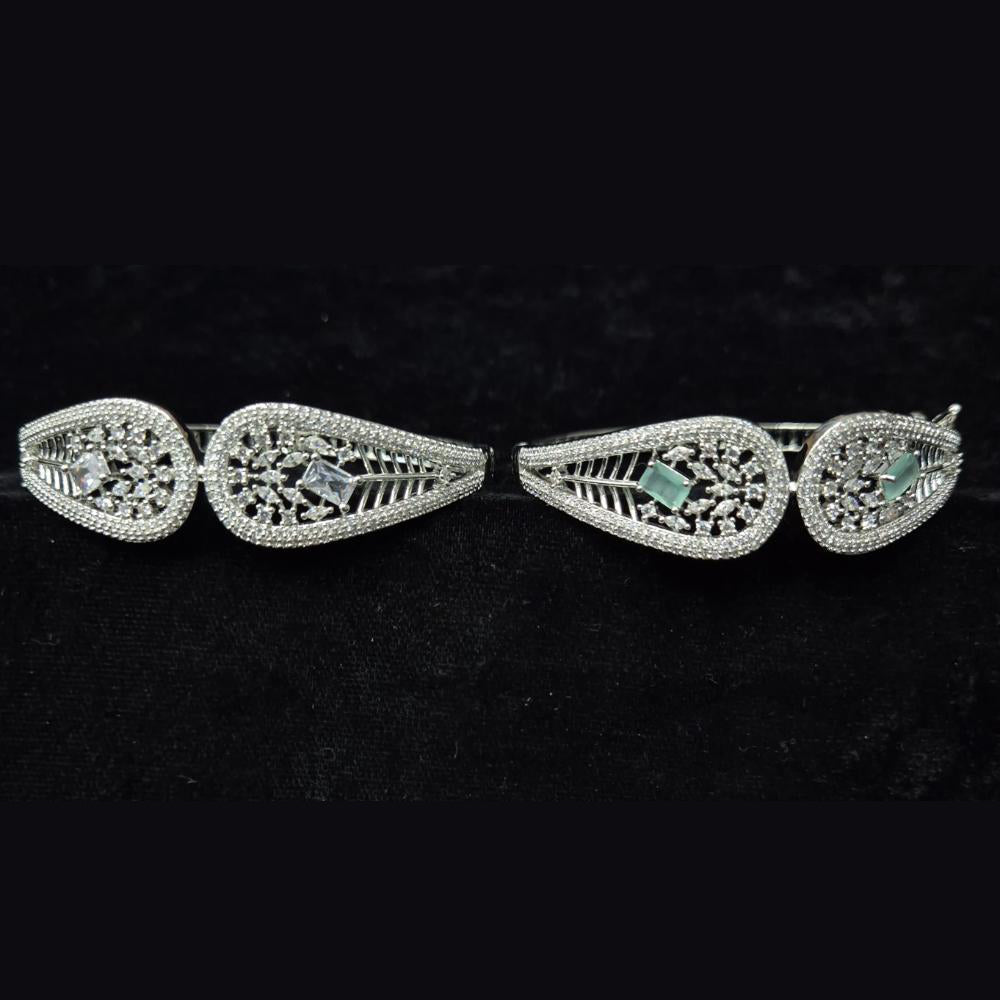 JCM Silver Plated Radiant American Diamond Perfect for Weddings & Parties Bracelets