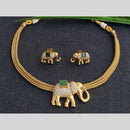 JCM Gold Plated Pota Stone And Austrian Stone Necklace Set