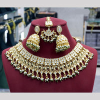 JCM Gold Plated Pota Stone And Beads Choker Necklace Set