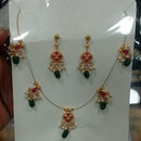 JCM Gold Plated Pota Stone And Pearl Necklace Set 