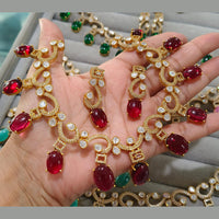 JCM Gold Plated Kundan Necklace Set