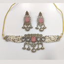 JCM Gold Plated Kundan Choker Necklace Set