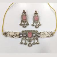 JCM Gold Plated Kundan Choker Necklace Set