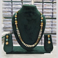 JCM Gold Plated Pearl And Beads Necklace Set