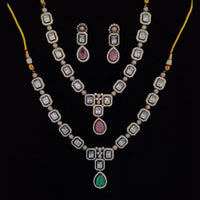 JCM Gold Plated Pota Stone Necklace Set