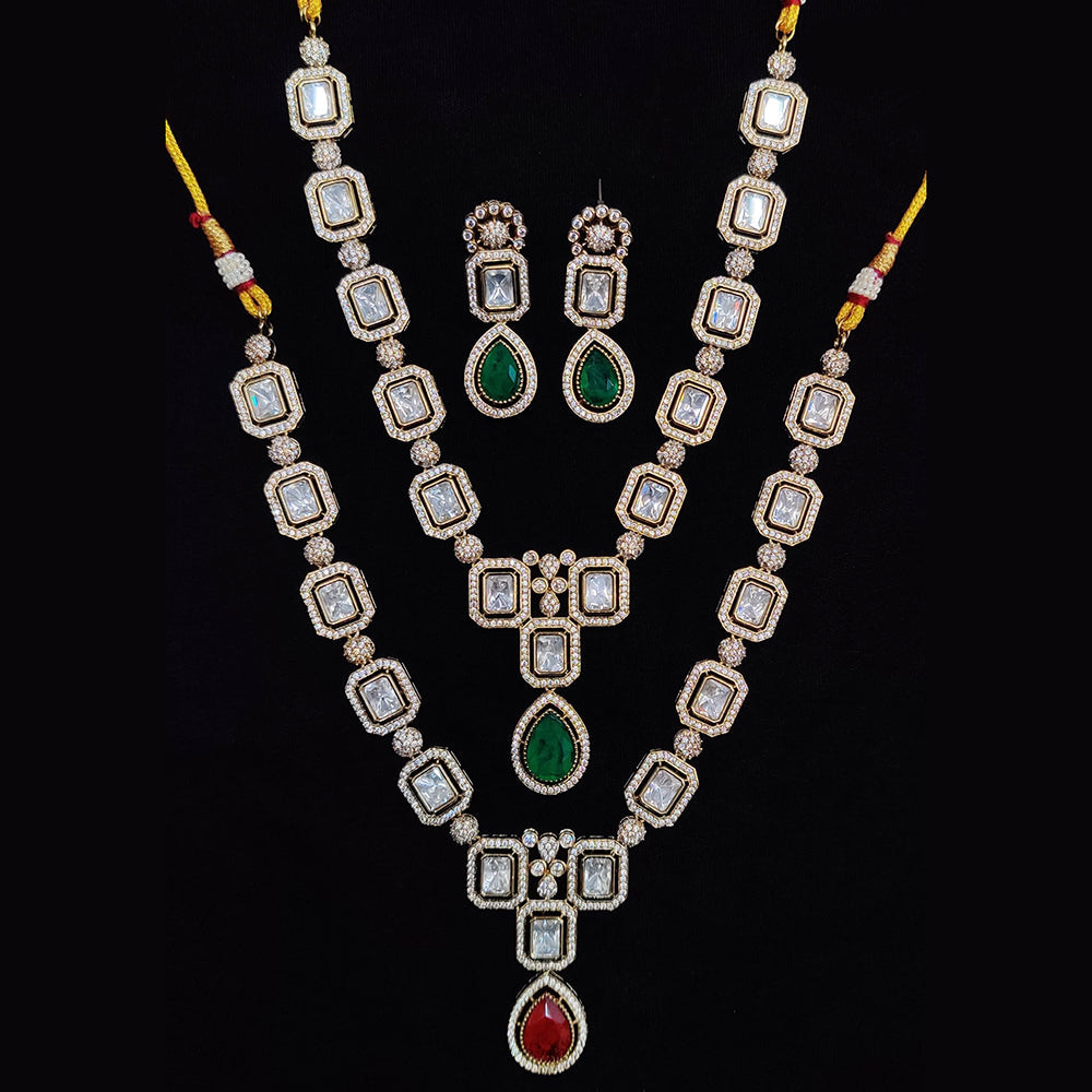 JCM Gold Plated Pota Stone Necklace Set