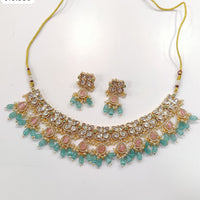 JCM Gold Plated Pota Stone Necklace Set