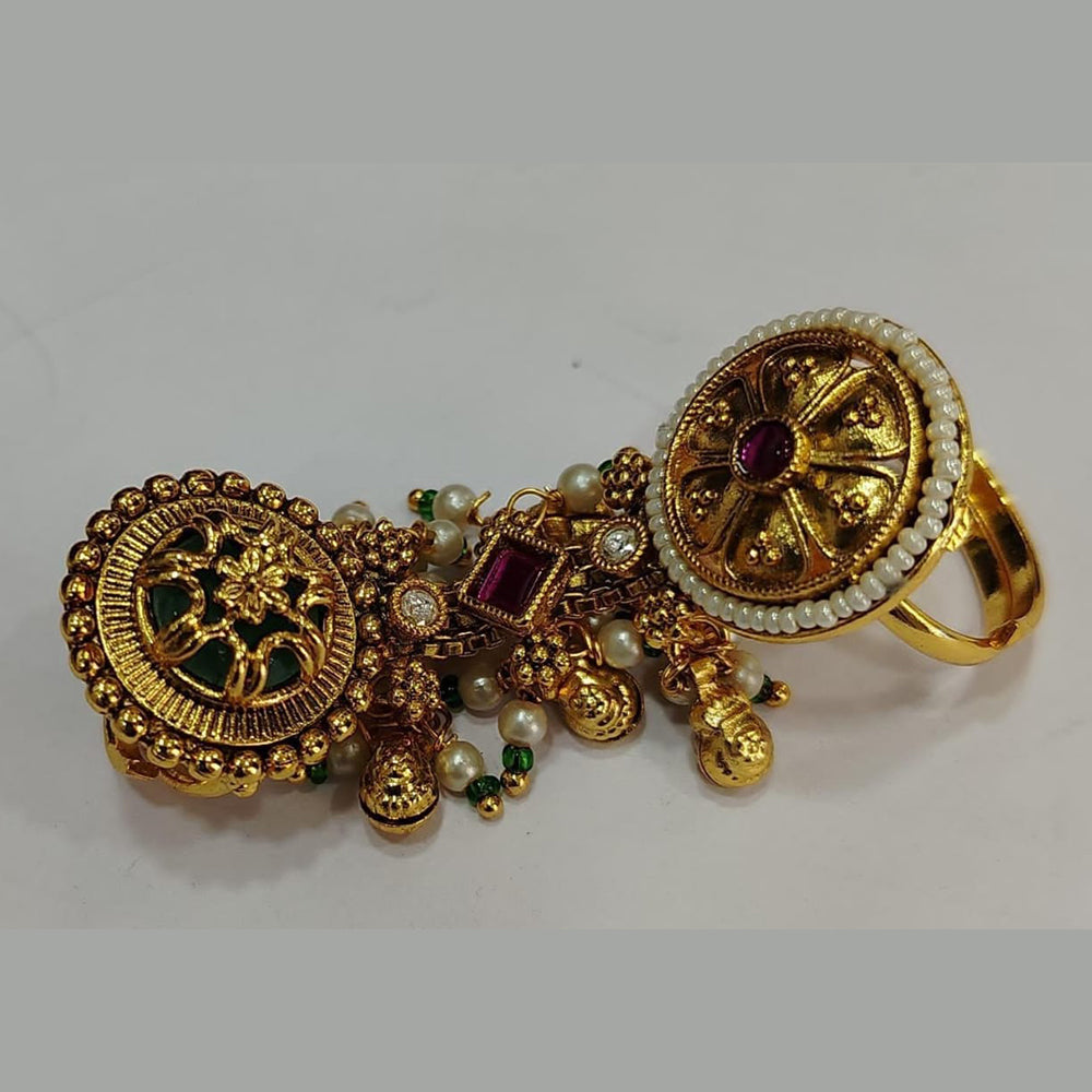 JCM Gold Plated Pota Stone Ring
