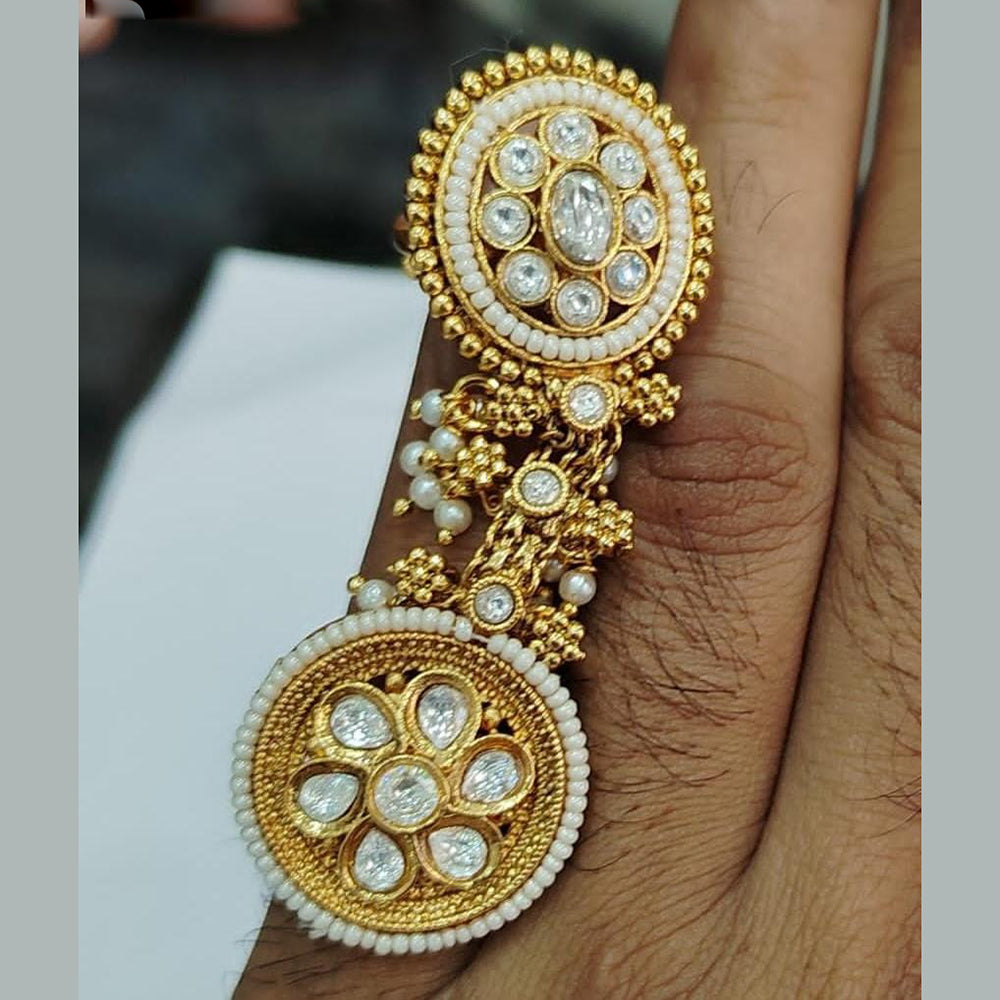 JCM Gold Plated Pota Stone Ring