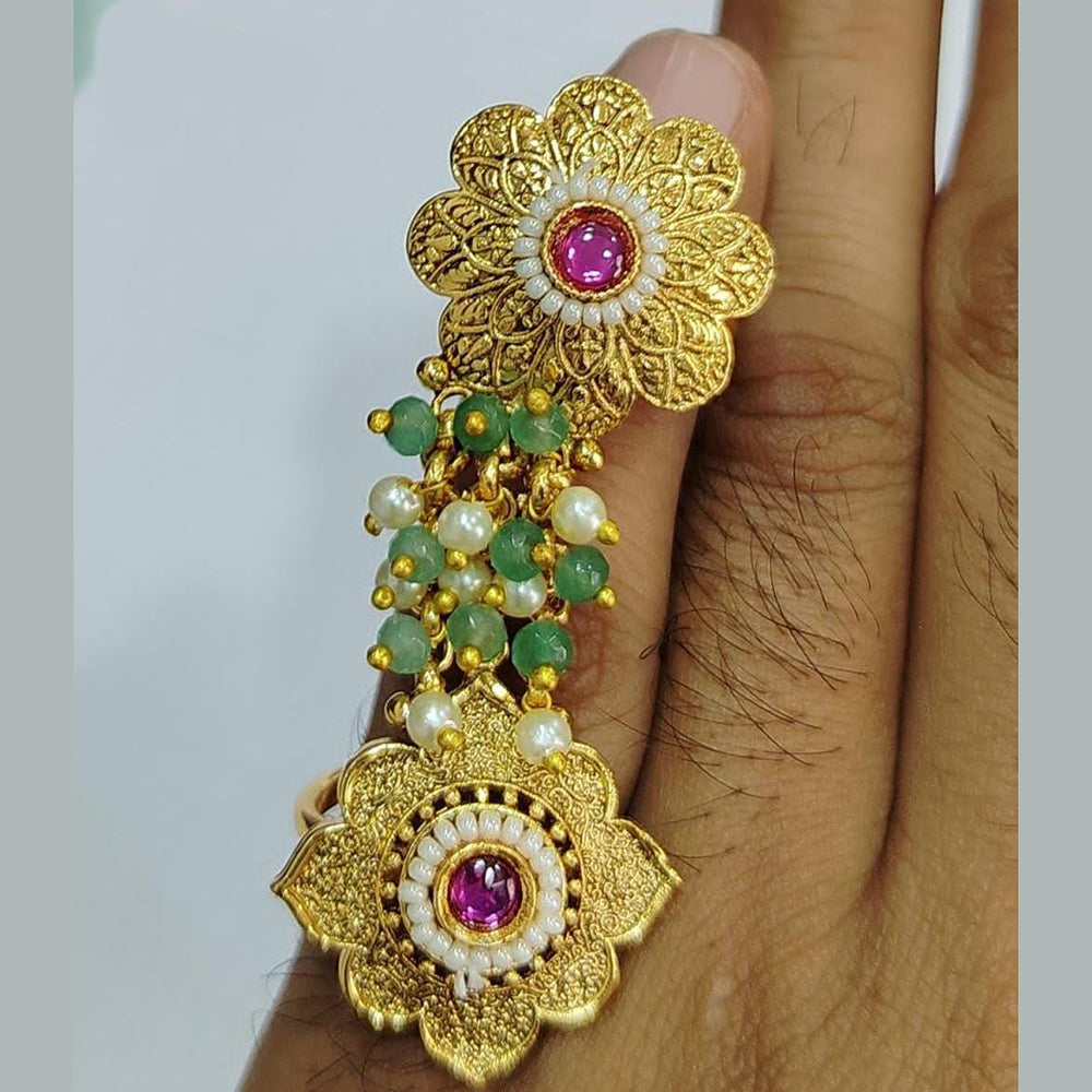 JCM Gold Plated Pota Stone Ring