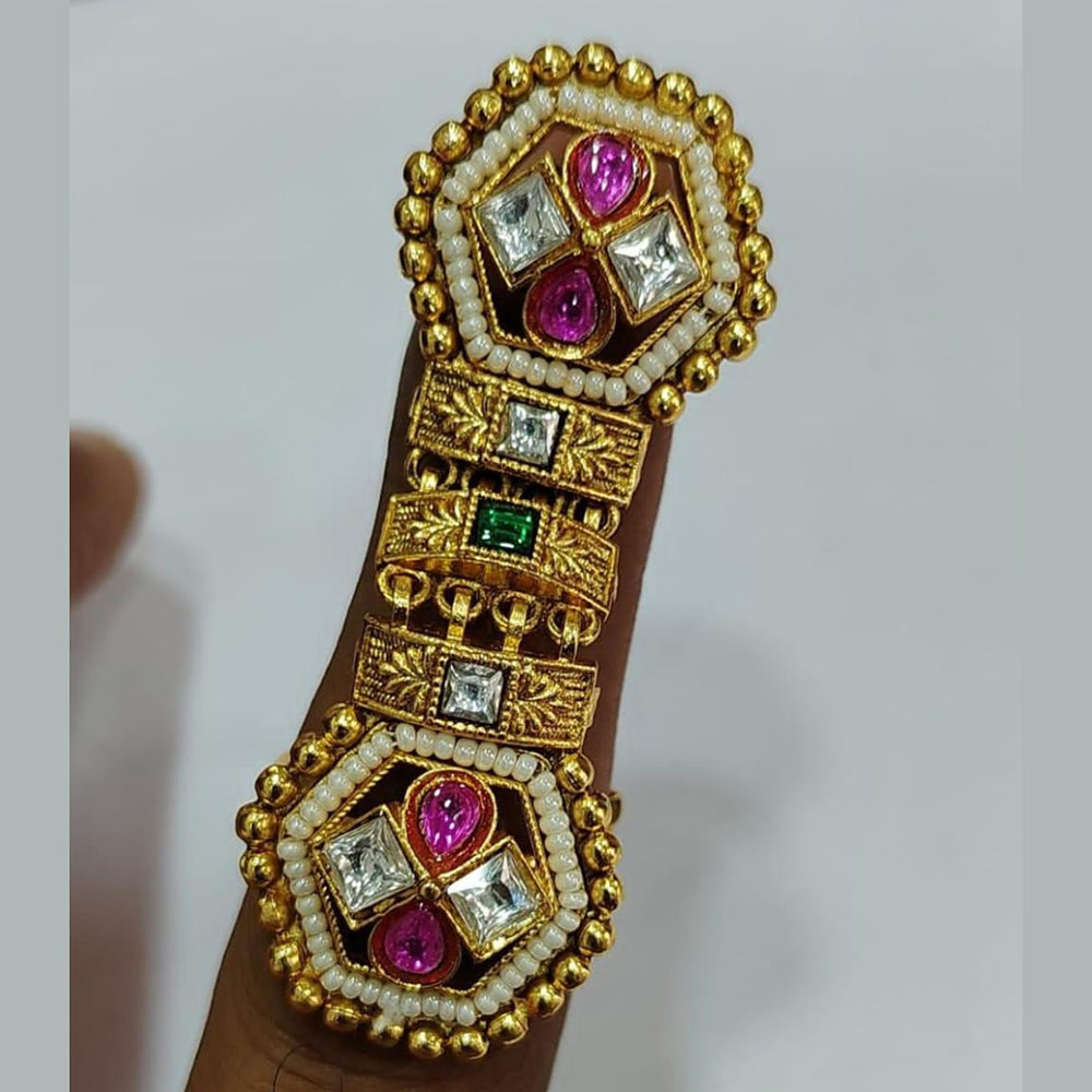 JCM Gold Plated Pota Stone Ring