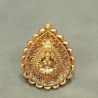 JCM Gold Plated Goddess Laxmi Temple Ring