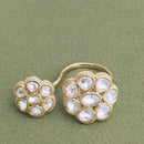 JCM Gold Plated Polki Kundan Ring