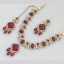 JCM Gold Plated Pota Stone Necklace Set