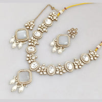 JCM Gold Plated Pota Stone Necklace Set