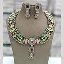 JCM Gold Plated Multi Color Pota Necklace Set 