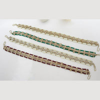 JCM Stylish Crystal Stones and Pearls Sheeshphool 