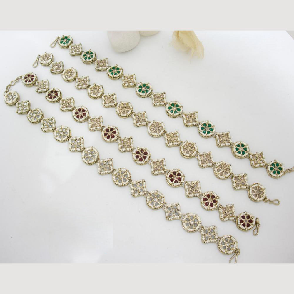 JCM Stylish Crystal Stones and Pearls Sheeshphool