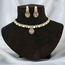 JCM Polki Kundan And American Diamond Necklace Set