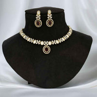 JCM Polki Kundan And American Diamond Necklace Set