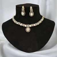 JCM Polki Kundan And American Diamond Necklace Set