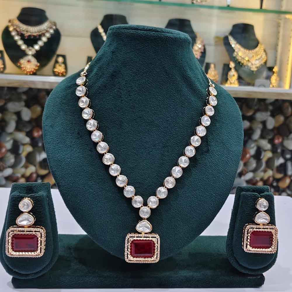 JCM Polki Kundan Necklace Set