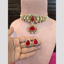 JCM Polki Kundan And Beads Choker Necklace Set