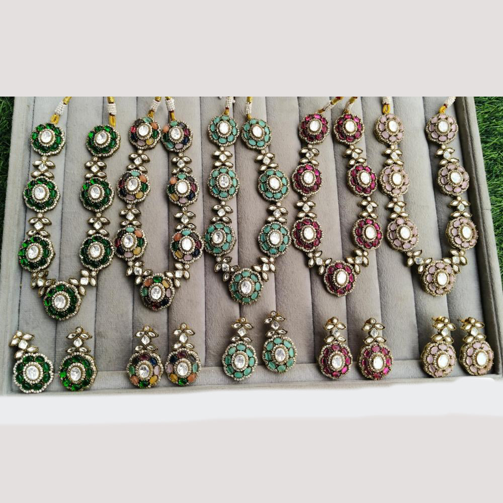 JCM Polki Kundan Necklace Set