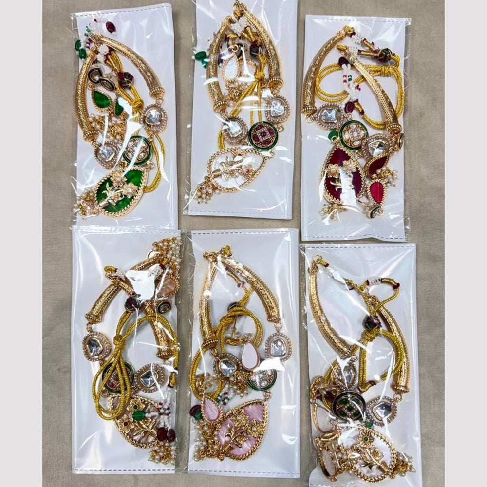 JCM Crystal with Minakari Necklace Set – Elegant Fusion of Sparkle & Color