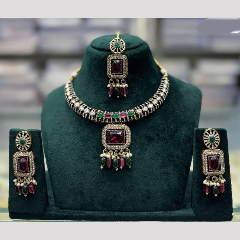 JCM Noor-e-Nazakat Midnight Stone Necklace Set