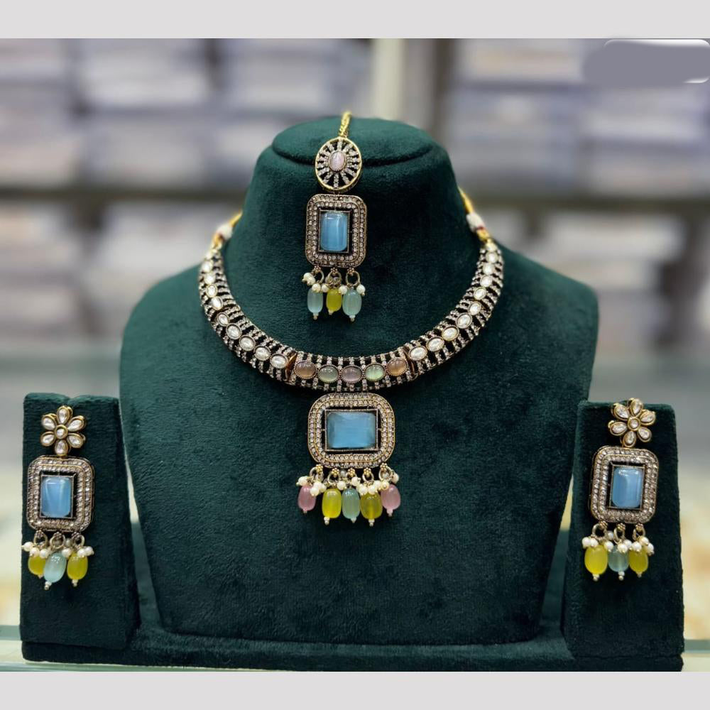 JCM Noor-e-Nazakat Midnight Stone Necklace Set