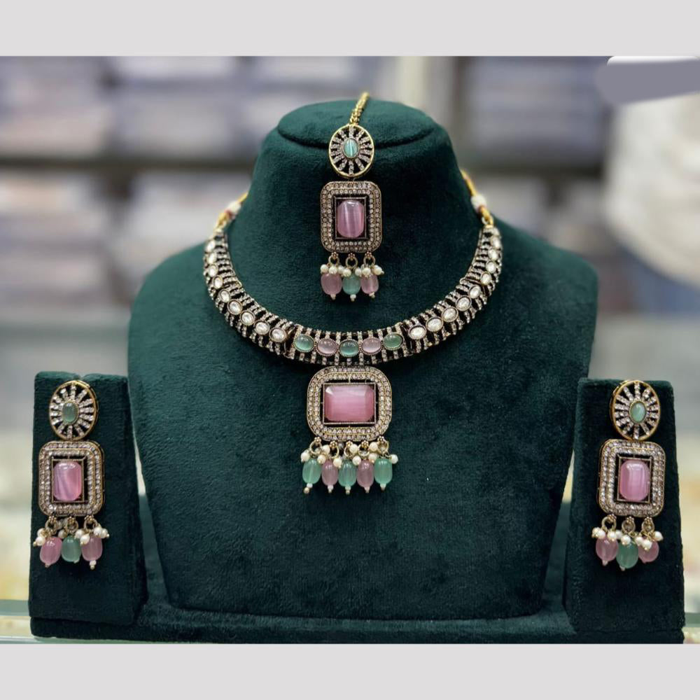 JCM Noor-e-Nazakat Midnight Stone Necklace Set