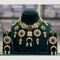 JCM Kundan And Beads Necklace With Pearl Droping