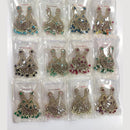 JCM Jewellery Antique Finish Austrian Stone with Beads Layered Earrings
