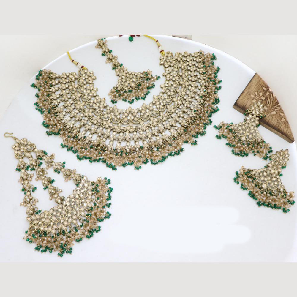 JCM Elegant Kundan Bridal Necklace Set | Traditional Ethnic Jewellery for Wedding