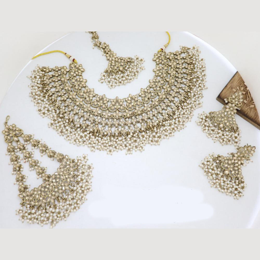 JCM Elegant Kundan Bridal Necklace Set | Traditional Ethnic Jewellery for Wedding