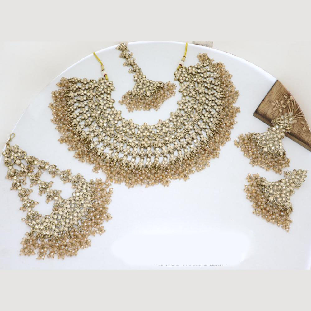 JCM Elegant Kundan Bridal Necklace Set | Traditional Ethnic Jewellery for Wedding