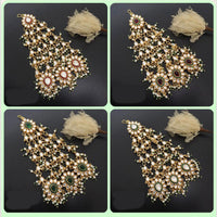 JCM Mughal Inspired Chandbali Passa with Kundan & Pearl Detailing