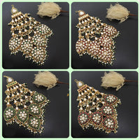 JCM Traditional Leaf Design Kundan and Pearl Passa