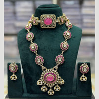 JCM Handcrafted Crystal Rani Haar and Choker Necklace Set
