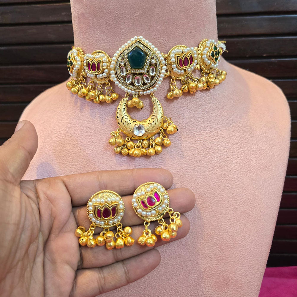 JCM Timeless Elegant Pota Stone And Pearl Necklace Set