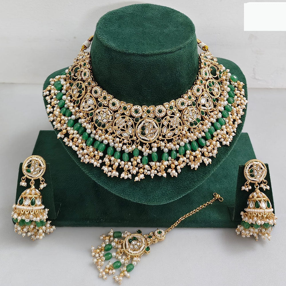 JCM Premium Pota Stone Pearl And Beads Necklace Set