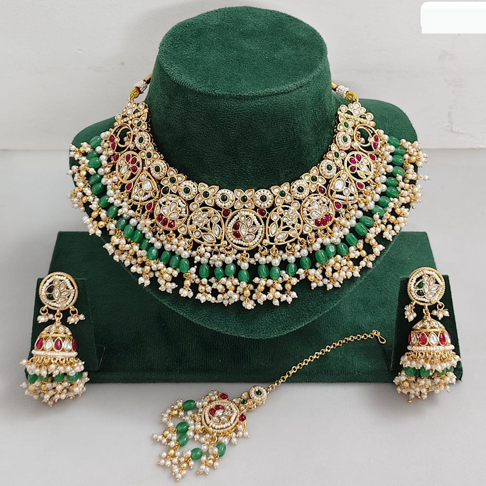 JCM Premium Pota Stone Pearl And Beads Necklace Set