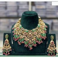 JCM Premium Pota Stone Pearl And Beads Necklace Set