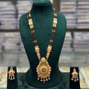 JCM Royal Pota Stone Black Beads Meenakari Pattern Mangalsutra Set